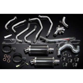 Delkevic volledig systeem Oval Carbon 225mm zonder e-keur - VFR800 VTec (2002-2013)