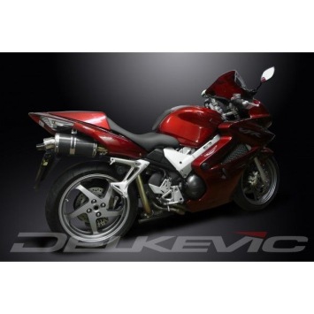 Delkevic volledig systeem Oval Carbon 225mm zonder e-keur - VFR800 VTec (2002-2013)