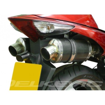 Delkevic volledig systeem Oval Carbon 225mm zonder e-keur - VFR800 VTec (2002-2013)