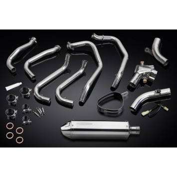 Delkevic volledig systeem Tri-Oval RVS 320mm zonder e-keur - VFR800Fi (1998-2001)