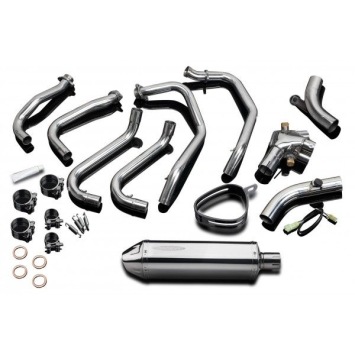 Delkevic volledig systeem Tri-Oval RVS 320mm zonder e-keur - VFR800Fi (1998-2001)