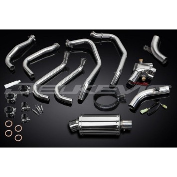 Delkevic volledig systeem Oval RVS 225mm zonder e-keur - VFR800Fi (1998-2001)