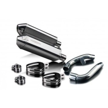 Delkevic slip-on kit Tri-Oval RVS 320mm (L+R) zonder E-keur Honda ST1100 PAN EUROPEAN 1989 - 2002