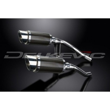 Delkevic slip-on kit Round Carbon 200mm zonder e-keur - GW250 Inazuma (2012-2017)