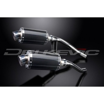 Delkevic slip-on kit Oval Carbon 225mm zonder e-keur - GW250 Inazuma (2012-2017)