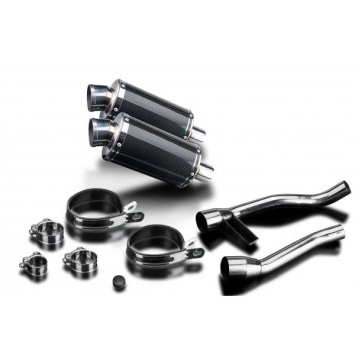 Delkevic slip-on kit Oval Carbon 225mm zonder e-keur - GW250 Inazuma (2012-2017)