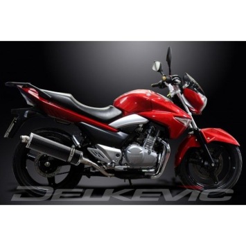 Delkevic slip-on kit Oval Carbon 450mm zonder e-keur - GW250 Inazuma (2012-2017)