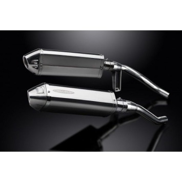 Delkevic slip-on kit Tri-Oval RVS 320mm zonder e-keur - GW250 Inazuma (2012-2017)