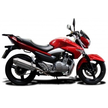 Delkevic slip-on kit Tri-Oval RVS 320mm zonder e-keur - GW250 Inazuma (2012-2017)