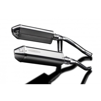 Delkevic slip-on kit Tri-Oval RVS 320mm zonder e-keur - GW250 Inazuma (2012-2017)