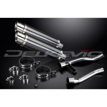 Delkevic slip-on kit Round Carbon 350mm zonder e-keur - GW250 Inazuma (2013-2017)