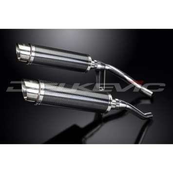 Delkevic slip-on kit Round Carbon 350mm zonder e-keur - GW250 Inazuma (2013-2017)