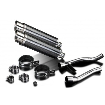 Delkevic slip-on kit Round Carbon 350mm zonder e-keur - GW250 Inazuma (2013-2017)