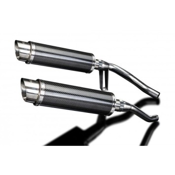 Delkevic slip-on kit Round Carbon 350mm zonder e-keur - GW250 Inazuma (2013-2017)