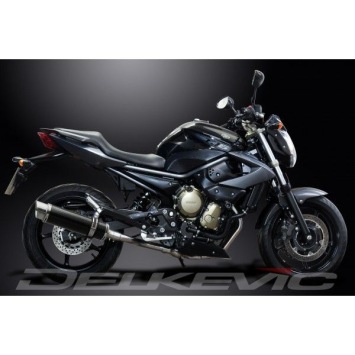 Delkevic volledig systeem Round Carbon 350mm zonder e-keur - XJ6 Diversion (2009-2018)
