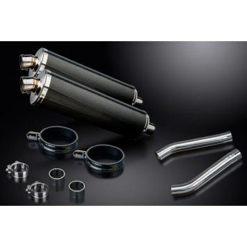 Delkevic slip-on kit Oval Carbon 450mm zonder e-keur - DL1000 V STROM (2002-2013)