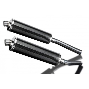 Delkevic slip-on kit Oval Carbon 450mm zonder e-keur - DL1000 V STROM (2002-2013)