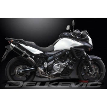Delkevic slip-on kit Round Carbon 350mm zonder e-keur - DL650 V-Strom (2012-2016) ABS