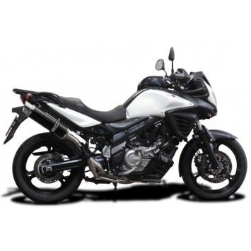 Delkevic slip-on kit Round Carbon 350mm zonder e-keur - DL650 V-Strom (2012-2016) ABS