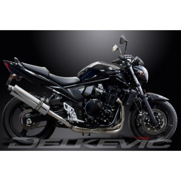 Delkevic volledig systeem Oval RVS 450mm zonder e-keur - GSF650 BANDIT (2007-2014)