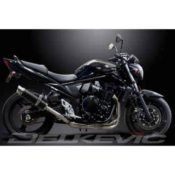 Delkevic volledig systeem Round Carbon 350mm zonder e-keur - GSF650 BANDIT (2007-2014)