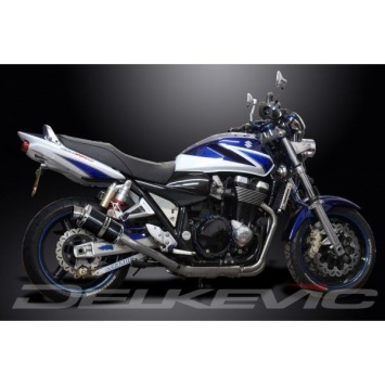 Delkevic volledig systeem Oval Carbon 225mm zonder e-keur - GSX1400 (2001-2004)