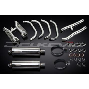Delkevic volledig systeem Oval RVS 350mm zonder e-keur - GSX1400 (2001-2004)