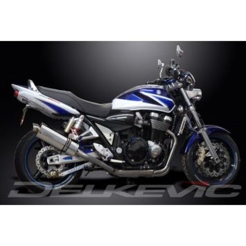 Delkevic volledig systeem Oval RVS 350mm zonder e-keur - GSX1400 (2001-2004)