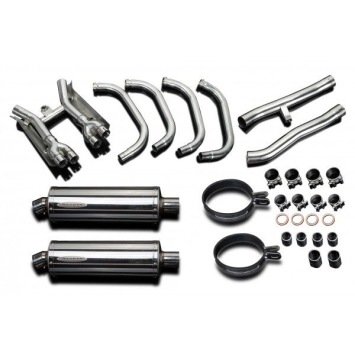 Delkevic volledig systeem Oval RVS 350mm zonder e-keur - GSX1400 (2001-2004)