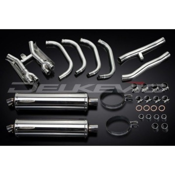 Delkevic volledig systeem Oval RVS 450mm zonder e-keur - GSX1400 (2001-2004)
