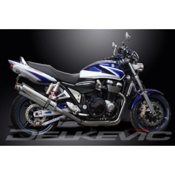 Delkevic volledig systeem Oval RVS 450mm zonder e-keur - GSX1400 (2001-2004)