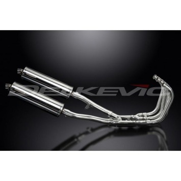 Delkevic volledig systeem Oval RVS 450mm zonder e-keur - GSX1400 (2001-2004)