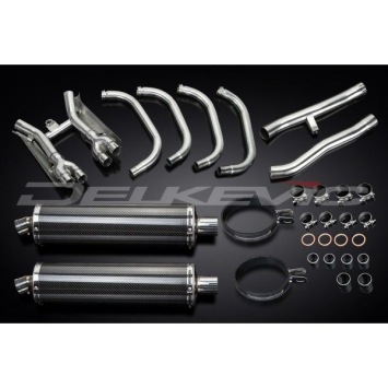 Delkevic volledig systeem Oval Carbon 450mm zonder e-keur - GSX1400 (2001-2004)