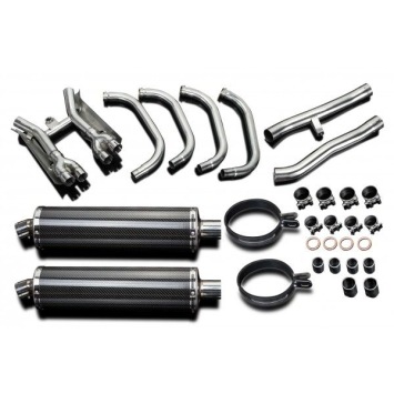 Delkevic volledig systeem Oval Carbon 450mm zonder e-keur - GSX1400 (2001-2004)
