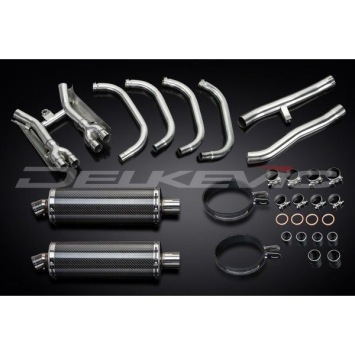 Delkevic volledig systeem Oval Carbon 350mm zonder e-keur - GSX1400 (2001-2004)