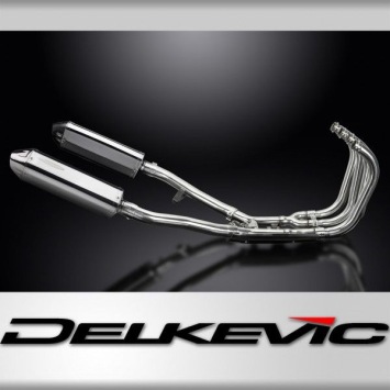 Delkevic volledig systeem Tri-Oval RVS 320mm zonder e-keur - GSX1400 (2001-2004)