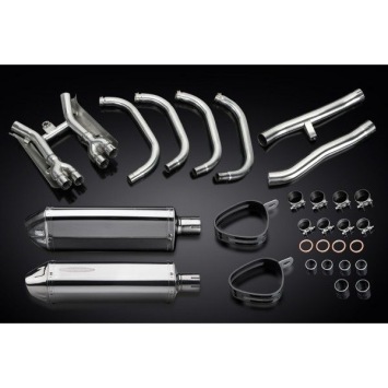 Delkevic volledig systeem Tri-Oval RVS 320mm zonder e-keur - GSX1400 (2001-2004)