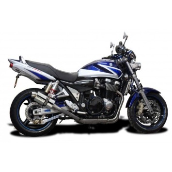 Delkevic volledig systeem Oval RVS 225mm zonder e-keur - GSX1400 (2001-2004)