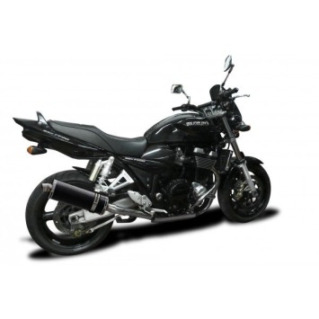 Delkevic slip-on kit Oval Carbon 350mm zonder e-keur - GSX1400 K2-K4 (2001-2004)