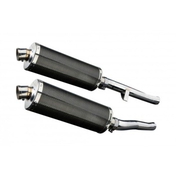 Delkevic slip-on kit Oval Carbon 350mm zonder e-keur - GSX1400 K2-K4 (2001-2004)