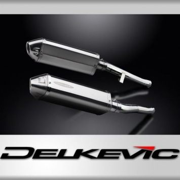 Delkevic slip-on kit Tri-Oval RVS 320mm zonder e-keur - GSX1400 K2-K4 (2001-2004)