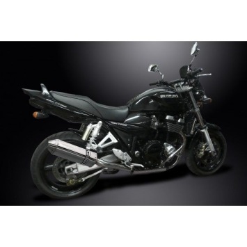 Delkevic slip-on kit Tri-Oval RVS 320mm zonder e-keur - GSX1400 K2-K4 (2001-2004)