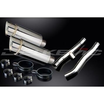 Delkevic slip-on kit Round RVS 200mm zonder e-keur - GSX1400 K2-K4 (2001-2004)