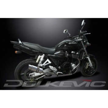 Delkevic slip-on kit Round RVS 200mm zonder e-keur - GSX1400 K2-K4 (2001-2004)