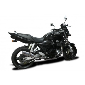 Delkevic slip-on kit Round RVS 200mm zonder e-keur - GSX1400 K2-K4 (2001-2004)