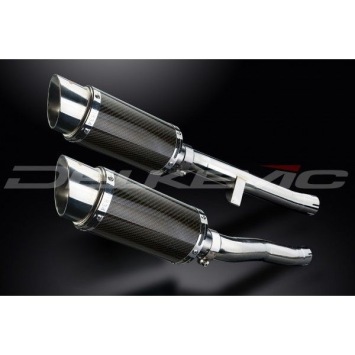 Delkevic slip-on kit Round Carbon 200mm zonder e-keur - GSX1400 K2-K4 (2001-2004)