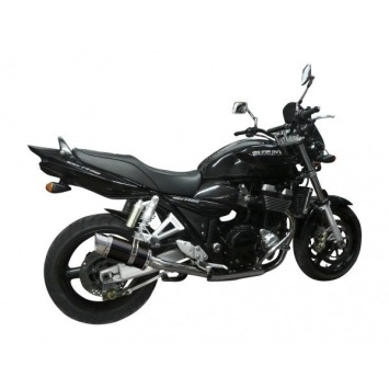 Delkevic slip-on kit Round Carbon 200mm zonder e-keur - GSX1400 K2-K4 (2001-2004)