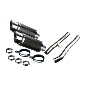 Delkevic slip-on kit Round Carbon 200mm zonder e-keur - GSX1400 K2-K4 (2001-2004)