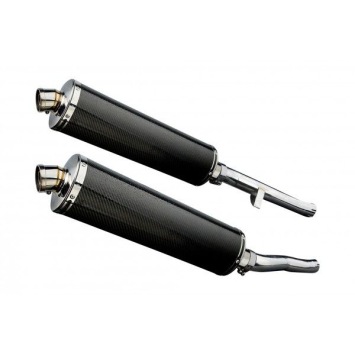 Delkevic slip-on kit Oval Carbon 450mm zonder e-keur - GSX1400 K2-K4 (2001-2004)