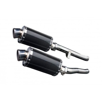 Delkevic slip-on kit Oval Carbon 225mm zonder e-keur - GSX1400 K2-K4 (2001-2004)